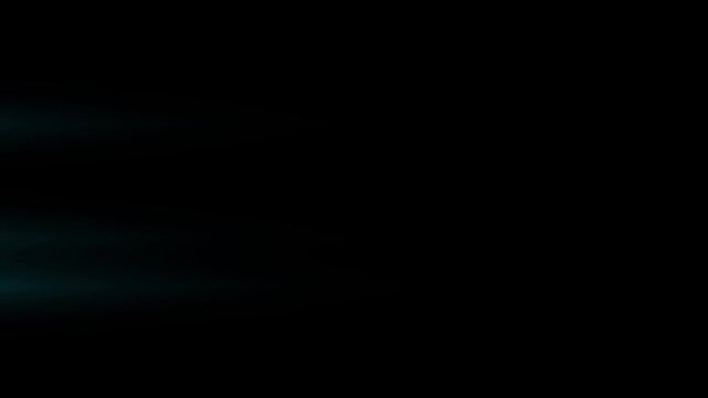 Blue trailing luminous particles glowing light shuttle, data analysis transmission, transmit signals symbols. Particle stripes flow.Three-dimensional space, use for logo display, opening elements. 4K.