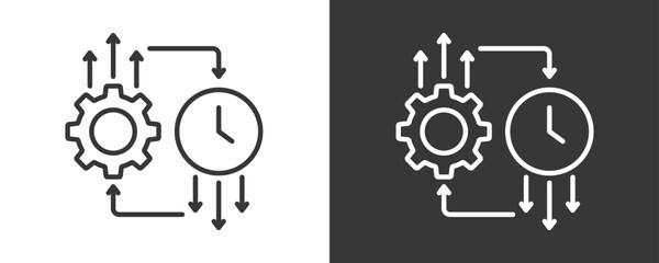 Efficiency Icon Set Vector Collection Isolated In Black And White