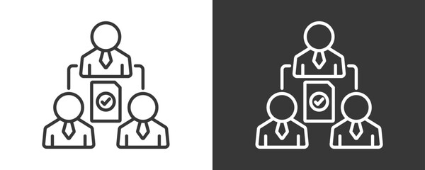 Fototapeta premium Delegation Icon Set Vector Collection Isolated In Black And White