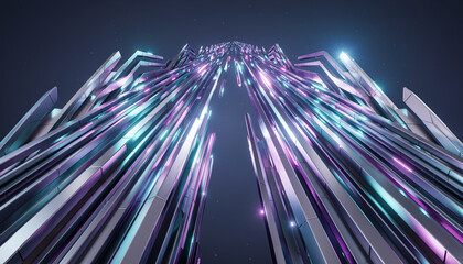 Futuristic Light Streams in Abstract Neon Motion.