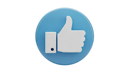 Obraz premium Thumbs Up Like Icon on transparent background
