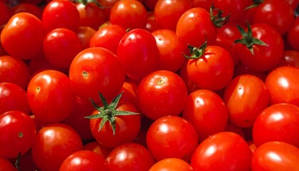 Fresh vibrant cherry tomatoes bursting with flavor and natural goodness