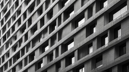 Modern Facade Grid Abstract Architecture Pattern with Urban Symmetry.