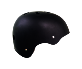 black classic bicycle helmet isolated on white background