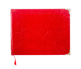 old red book cover isolated on white background