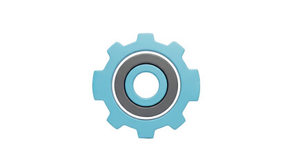 Blue and gray gear icon transparent background