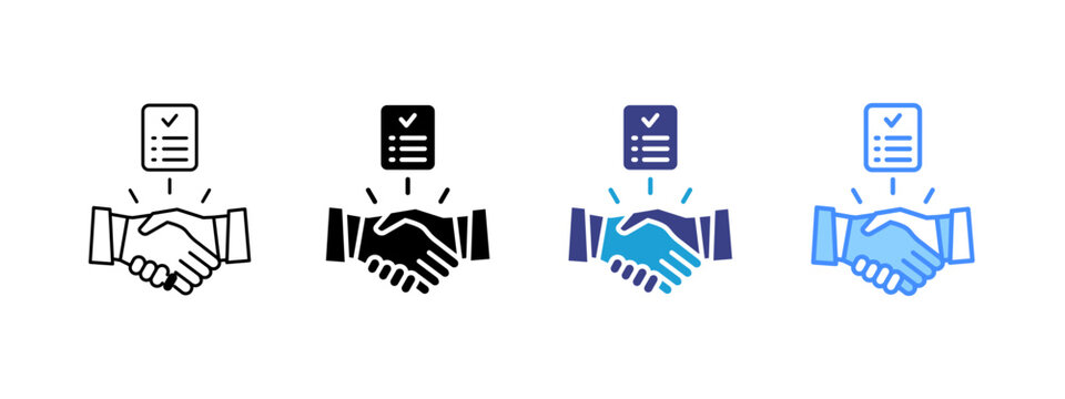Reconciliation icon set multiple style collection