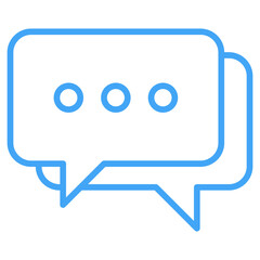 Naklejka premium Flat Colored Message Icon Set in Outline and Solid Style for Interface Navigation