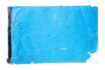 old blue book cover isolated on white