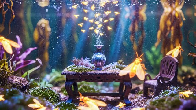 Creating a Magical Miniature Underwater Scene in a Petite Table Setting