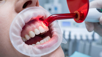 Dental Treatment with Red Laser