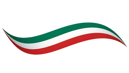 wavy Italian tricolor flag design for national celebration card