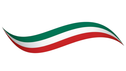 wavy Italian tricolor flag design for national celebration card