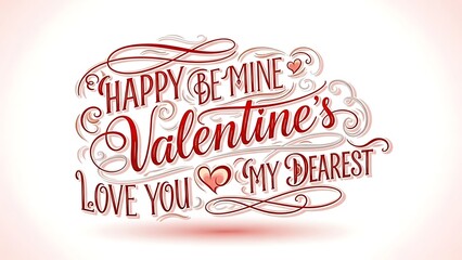 Happy valentine's day greeting with heartfelt message