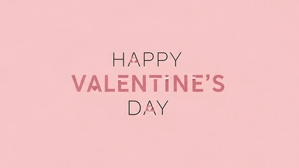 Happy valentine's day greeting card with pink background