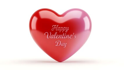 Happy valentine's day red heart shaped greeting