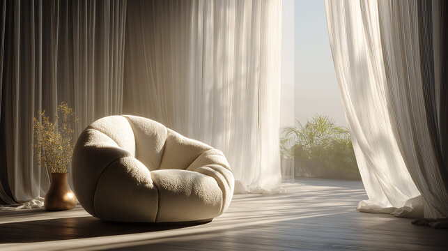 Cloud Dancer Modern Furniture Design Natural Light and Serene Atmosphere Colour of the Year 2026