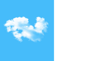 A single fluffy cloud floats serenely, perfect for adding a touch of dreamy weather to your designs with natural light and airy feel for calm mood projects