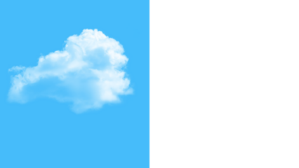 Beautiful white cloud floats on a transparent canvas, perfect for adding a touch of dreamy serenity to your designs and creative projects needing sky elements