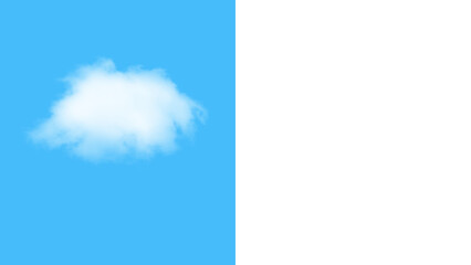 Fluffy white cloud floating peacefully, perfect for adding a dreamy touch to your designs or...