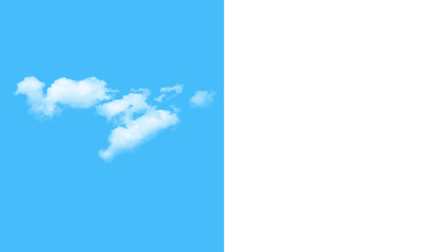 Fluffy cloud floating serenely, complete with alpha channel for easy integration into any design, perfect for dreamy and ethereal projects needing a touch of nature