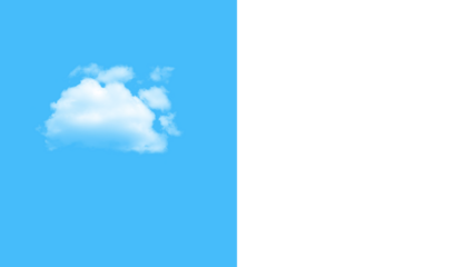 Cloud isolated on blue and black background for design