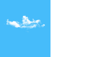 White cloud on blue and black backgrounds for design