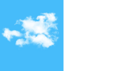 White fluffy clouds on blue and black backgrounds for design