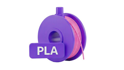 3D Printer Filament PLA Spool Icon on transparent background