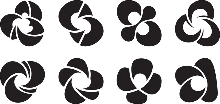 collection of black camera shutter designs