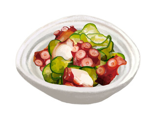 タコときゅうりの酢の物