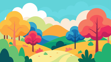Fototapeta premium Vibrant autumn landscape