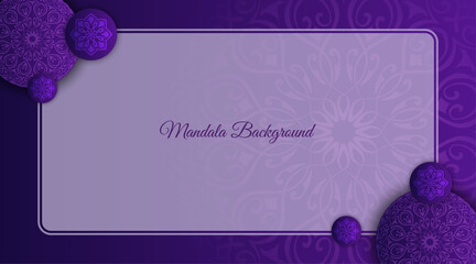 Traditional Floral Mandala Frame Background