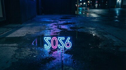 8K photograph of neon &ldquo;2026&rdquo; reflected on slightly wet concrete. Cool blues and magentas enhance an urban, modern, stylish atmosphere, ideal for social-media and digital design.