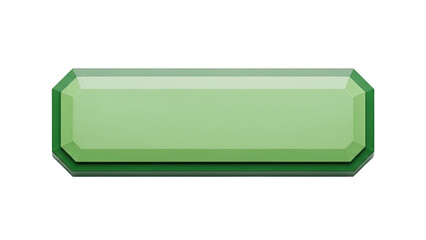 Green Emerald Gemstone on transparent background