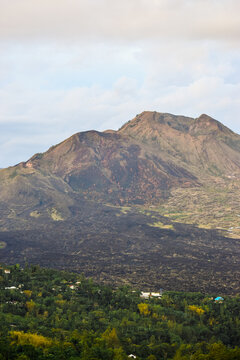 The beauty of Mount Batur, Bali, in the afternoon