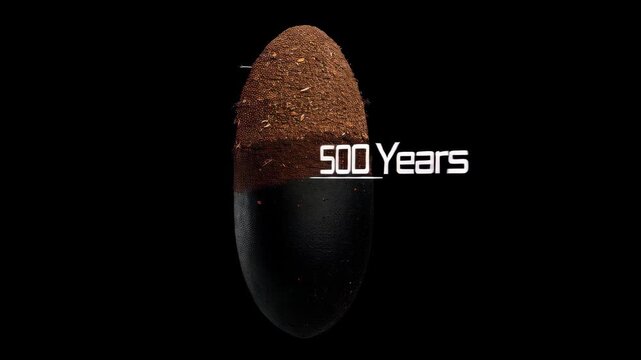 Sustainability plastic waste pollution environment black brown capsule object abstract minimal ecology longevity future warning garbage trash decay recycle danger with chocolate cocoa pill dessert