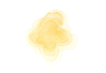 a yellow ink flower isolated