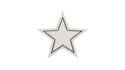 Obraz premium Modern geometric star shape with clean lines and subtle shading on transparent background