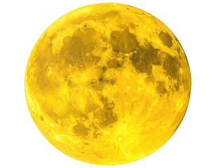 Illuminated celestial body, a golden orb against black space