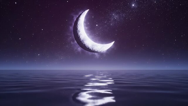 Chandra Darshan Spiritual with Moonlight Reflections for Hindu Lunar Worship Design