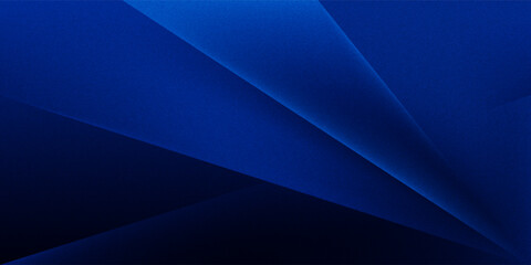 Obraz premium Black dark navy blue silver abstract pattern background. Geometric shape. Line triangle angle fold polygon diamond 3D. Color gradient ombre. Rough grain noise. Light shadow. Matte shimmer. Minimum.