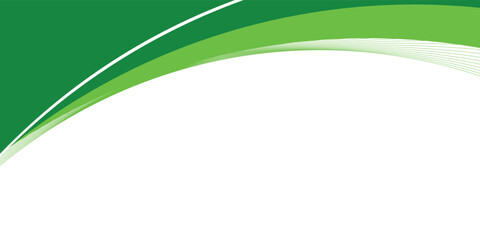 Abstract vector White and Green wave wide background banner, modern design