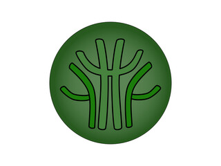 vector illustration of a green kitchen symbol
