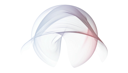 A flowing, abstract, three-dimensional form with soft color gradients