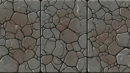 Seamlessly tiled, weathered stone wall texture with a rustic, natural aesthetic for architectural backgrounds and design projects