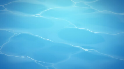 Rippling blue water surface with subtle light reflections and shadows creating a serene and peaceful aquatic backdrop