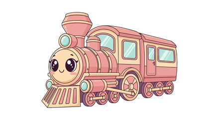 toy train on a white background