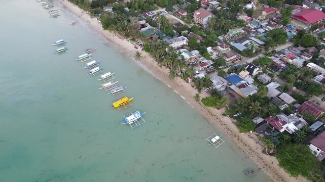 The aerial view of Port Barton in the Philippines