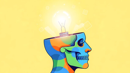 creative thinking process for generating innovative solutions visualizing intelligence and inspiration within the human mind